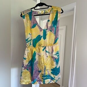 100% silk pastel colour dress